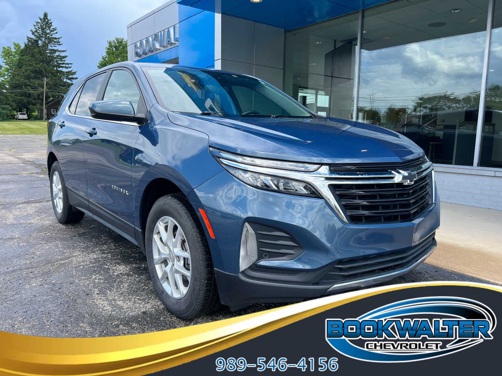 2024 Chevrolet Equinox LT in Lakeshore Blue Metallic — front three-quarter view