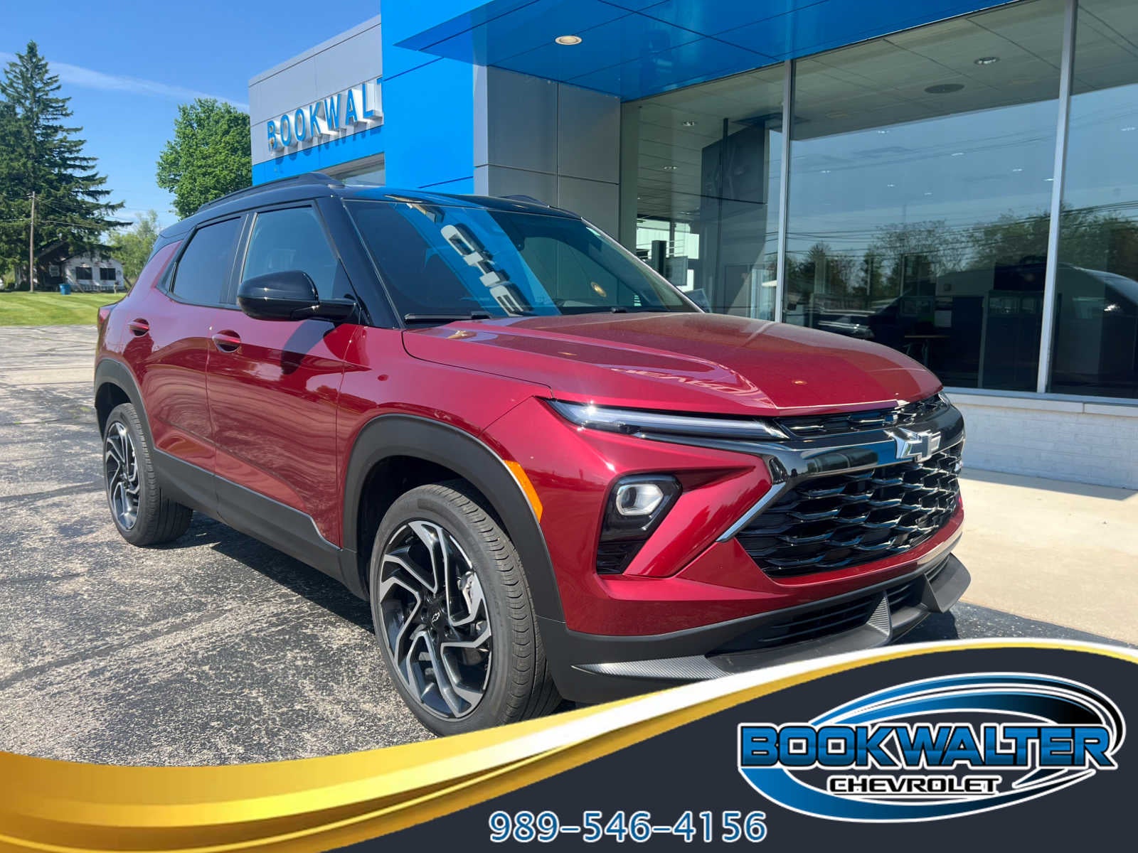 2025 Chevrolet Trailblazer RS in Crimson Metallic — front three-quarter view